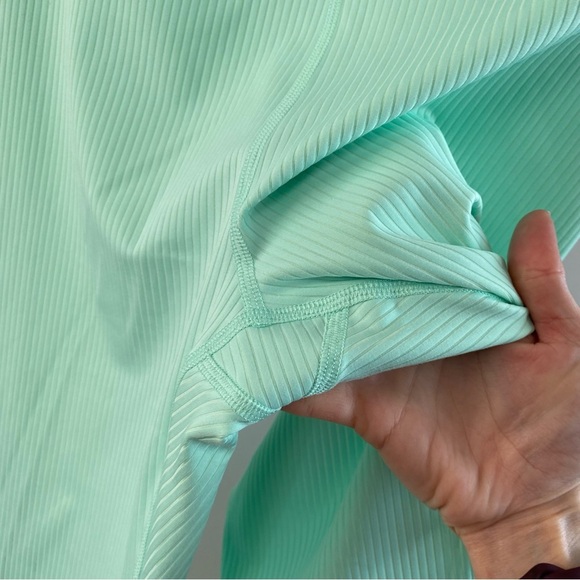 Girlfriend Collective Breeze RIB High-Rise Legging Mint Ribbed High Rise 23 3/4” - Picture 2 of 7